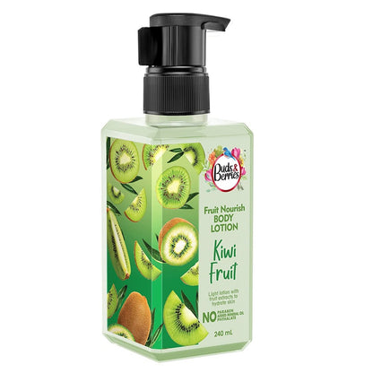 Buds & Berries Fruit Nourish Kiwi Body Gel Lotion, Normale Haut, Ohne Parabene, 240 ml