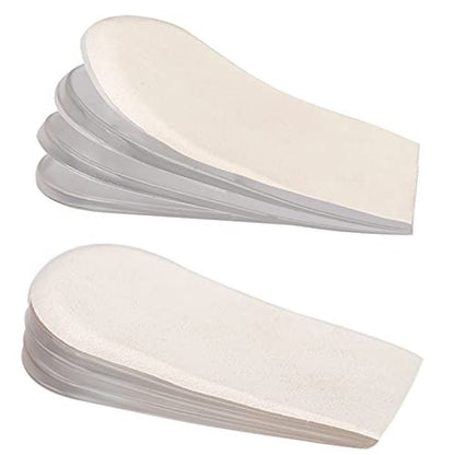 Verstellbare orthopädische Fersenerhöhungseinlagen, 1/4" bis 1" Gel-Fersenpolster, Höhenverstellbare Einlegesohle für Beinlängendifferenzen, Fersensporn, Fersenschmerzen, Sportverletzungen und Achillessehnenentzündung (4 Schichten), Klein