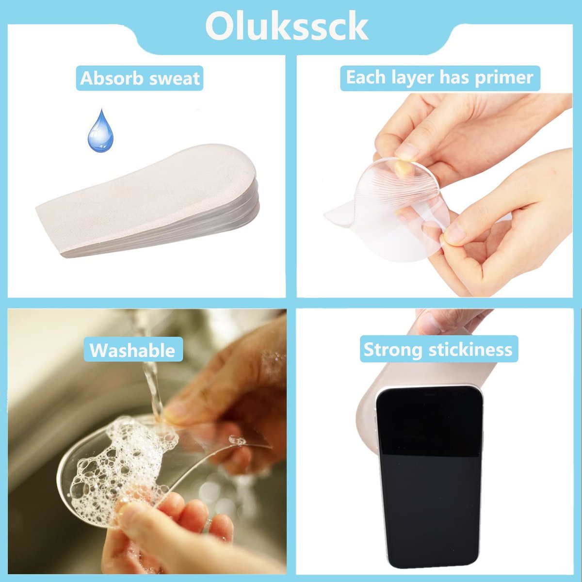 Verstellbare orthopädische Fersenerhöhungseinlagen, 1/4" bis 1" Gel-Fersenpolster, Höhenverstellbare Einlegesohle für Beinlängendifferenzen, Fersensporn, Fersenschmerzen, Sportverletzungen und Achillessehnenentzündung (4 Schichten), Klein
