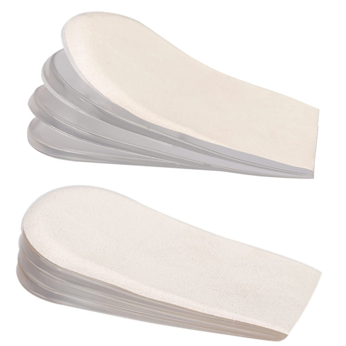 Verstellbare orthopädische Fersenerhöhungseinlagen, 1/4" bis 1" Gel-Fersenpolster, Höhenverstellbare Einlegesohle für Beinlängendifferenzen, Fersensporn, Fersenschmerzen, Sportverletzungen und Achillessehnenentzündung (4 Schichten), Klein