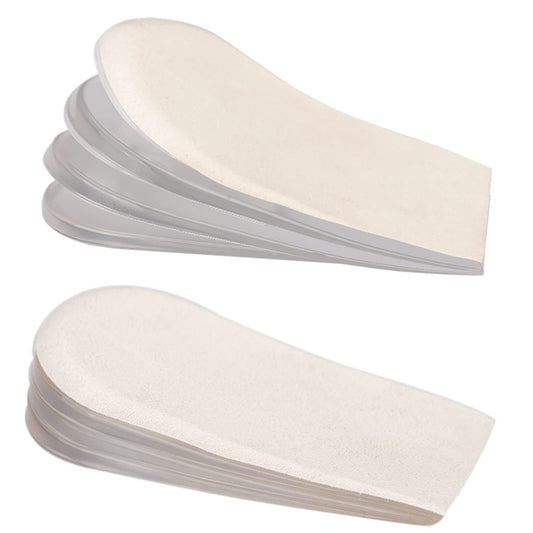 Verstellbare orthopädische Fersenerhöhungseinlagen, 1/4" bis 1" Gel-Fersenpolster, Höhenverstellbare Einlegesohle für Beinlängendifferenzen, Fersensporn, Fersenschmerzen, Sportverletzungen und Achillessehnenentzündung (4 Schichten), Klein