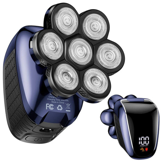 Wyklaus Kopfrasierer für Männer, Upgrade Haarschneider für Glatze, Elektrorasierer für den Kopf mit Nasenhaartrimmer, IPX6 wasserdicht, Nass/Trocken Herren Pflegeset, Anti-Pinch, LED-Anzeige, USB wiederaufladbar
