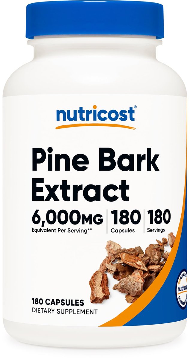 Nutricost Kiefernrindenextrakt – 180 Kapseln, 180 Portionen pro Flasche