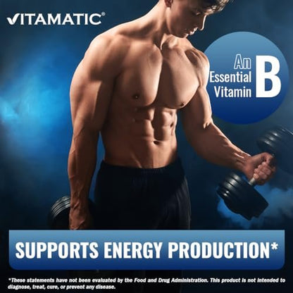 Vitamatic Vitamin B6 (Pyridoxin HCI), 500 mg – 120 vegane Tabletten für Energieproduktion, Stoffwechsel & Immunsystem