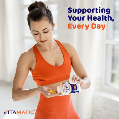Vitamatic Vitamin B2 (Riboflavin) 250 mg – 200 Kapseln zur Unterstützung der Zellenergie und der Bildung roter Blutkörperchen