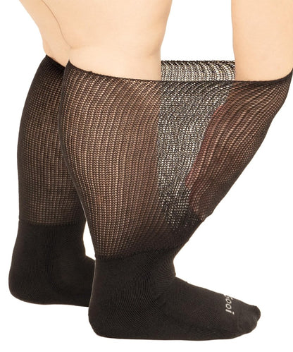 Gooi Extra Weite Socken für geschwollene Füße, weiche Dehnung bis 30 Zoll, Senioren, Diabetiker, Männer Frauen 10-13 13-15, nicht einschnürend, lockere Passform, Ödeme, Lymphödem, Neuropathie, bariatrisch, Gipsverband, über der Wade, Plus Size
