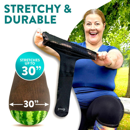 Gooi Extra Weite Socken für geschwollene Füße, weiche Dehnung bis 30 Zoll, Senioren, Diabetiker, Männer Frauen 10-13 13-15, nicht einschnürend, lockere Passform, Ödeme, Lymphödem, Neuropathie, bariatrisch, Gipsverband, über der Wade, Plus Size