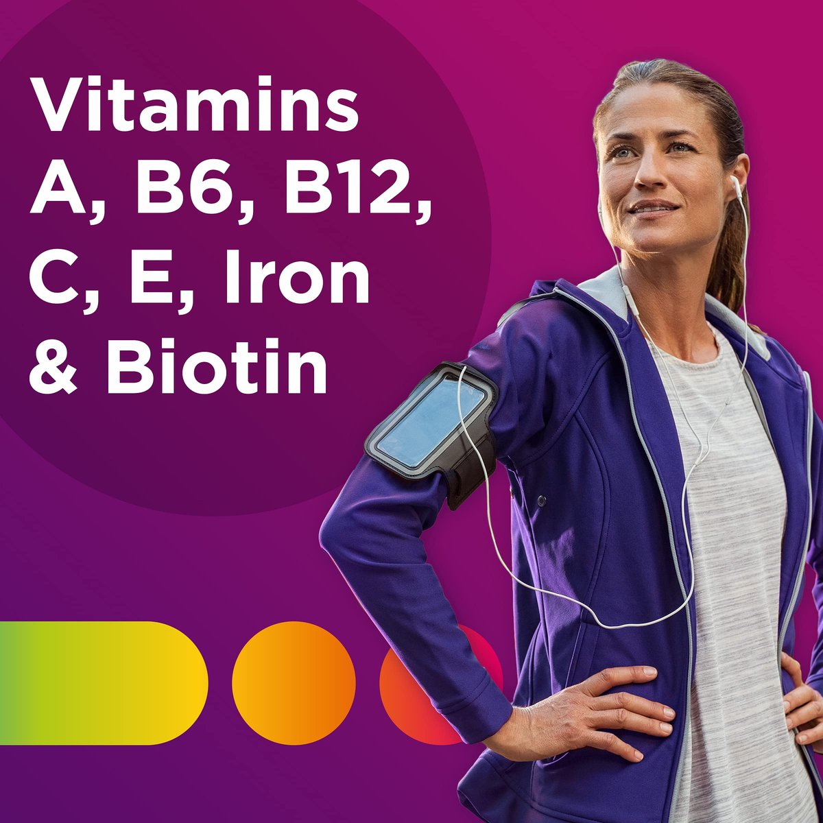 Centrum Multivitamin für Frauen – Multivitamin-/Mineralstoffpräparat mit Eisen, Vitamin D3, B-Vitaminen und Antioxidantien Vitamin C und E, glutenfrei, ohne Gentechnik – 65 Tabletten
