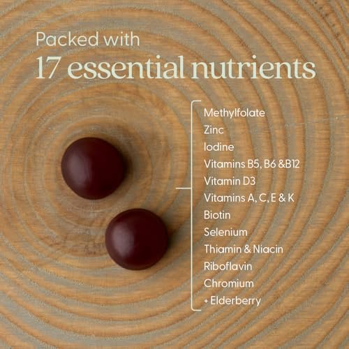 New Chapter Kinder-Multivitamin Gummibärchen - 65% weniger Zucker, mit Vitamin C, D3 & Zink, Nicht-GVO, Glutenfrei, Beeren-Zitrus, 60 Stück