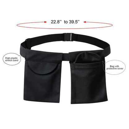 SUCONBE Verstellbarer Drainagebeutel-Halter nach Brust-OP – Drainage-Pouch mit Duschbeutel für Brustverkleinerung, Brustvergrößerung, postoperative Erholung (Schwarz, Zwei Taschen)