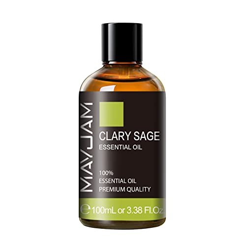 MAYJAM Clary Salbei Ätherisches Öl mit Glaspipette - Reines Clary Salbei Öl für Diffuser und Aromatherapie - 100 ml