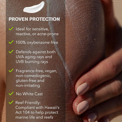 WATERMAN'S Mineral SPF 55 Sonnencreme mit Zinkoxid, Aqua-Armor, Breitband-Sonnenschutz für Gesicht und Körper, Riff-sicher, wasserbeständig, mineralischer Sonnenschutz