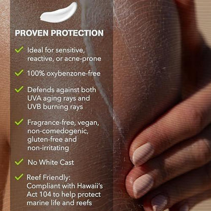 WATERMAN'S Mineral SPF 55 Sonnencreme mit Zinkoxid, Aqua-Armor, Breitband-Sonnenschutz für Gesicht und Körper, Riff-sicher, wasserbeständig, mineralischer Sonnenschutz