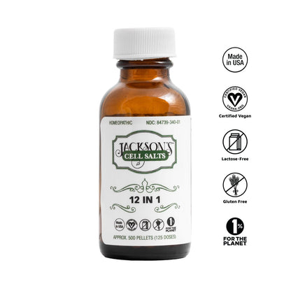 Jackson’s 12-in-1 Cell Salt Combo (500 Pellets / 125 Dosen) – Vegan, Laktosefrei – Hergestellt in den USA