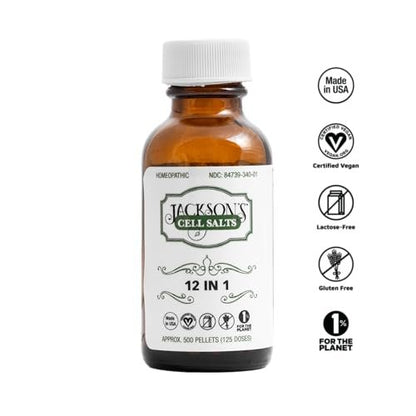 Jackson’s 12-in-1 Cell Salt Combo (500 Pellets / 125 Dosen) – Vegan, Laktosefrei – Hergestellt in den USA
