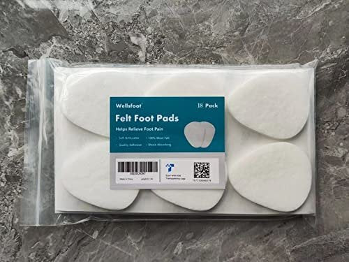 Metatarsal-Filz-Fußpolster (1/4 Zoll dick - 18 Stück) – Ballenpolster für Frauen und Männer bei Plantarfasziitis und Neurom