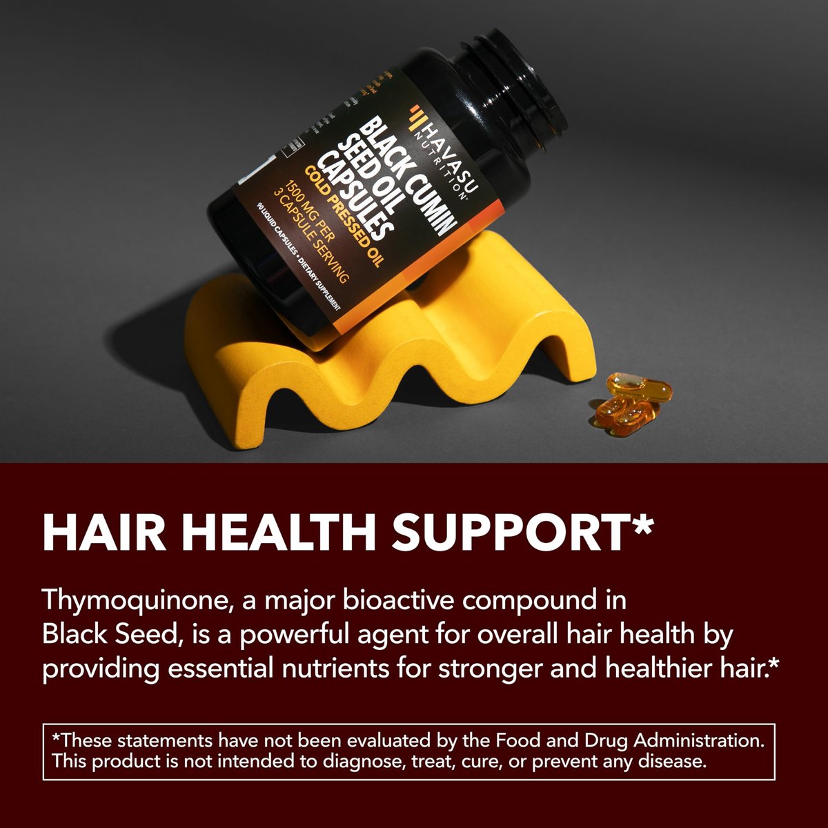 Kaltgepresstes Schwarzkümmelöl Kapseln - 1500 mg pro Portion für Immunsystem & Verdauung - Haare & Haut Superfood - Nigella Sativa - 90 Kapseln, 1 Monatsvorrat, ungewürzt