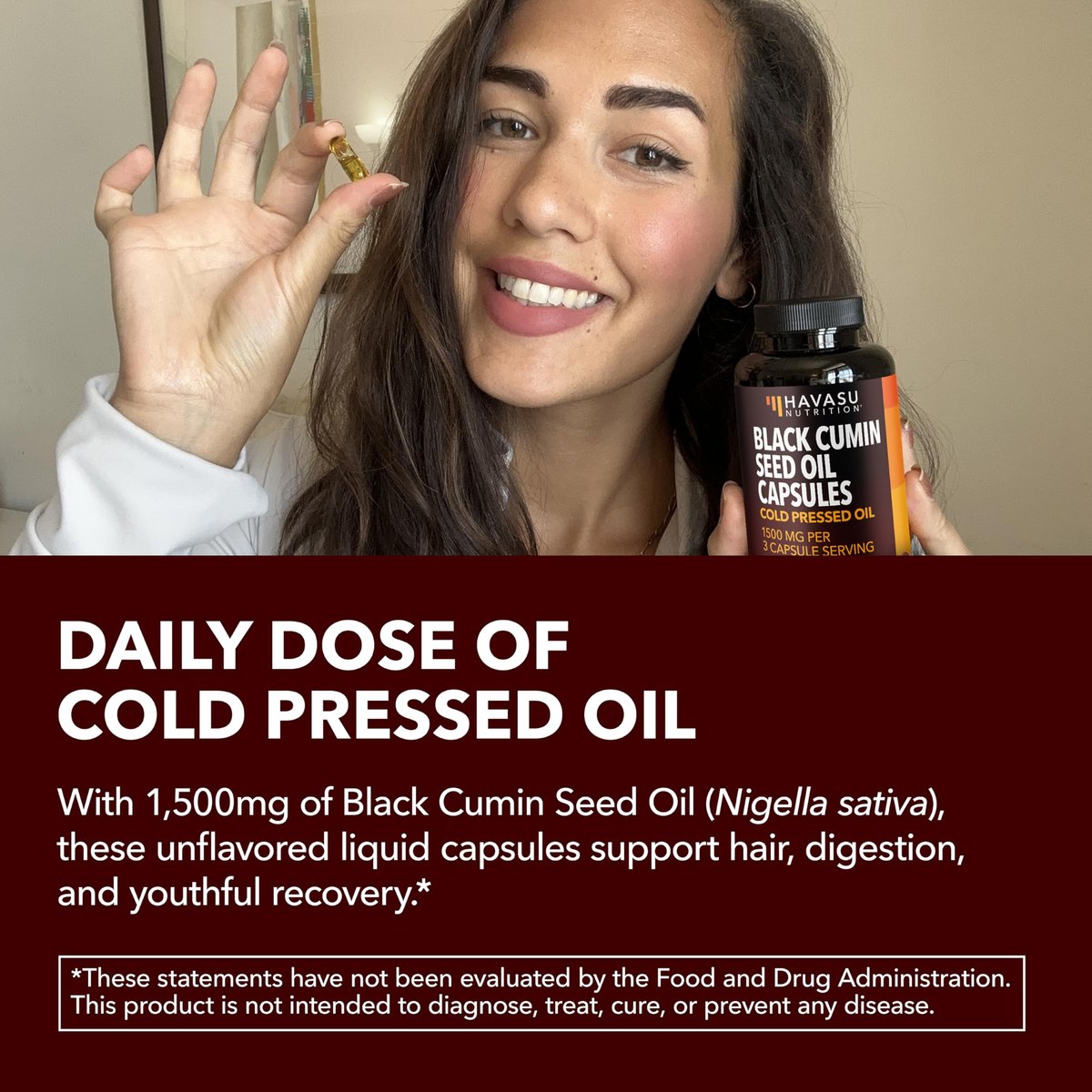 Kaltgepresstes Schwarzkümmelöl Kapseln - 1500 mg pro Portion für Immunsystem & Verdauung - Haare & Haut Superfood - Nigella Sativa - 90 Kapseln, 1 Monatsvorrat, ungewürzt