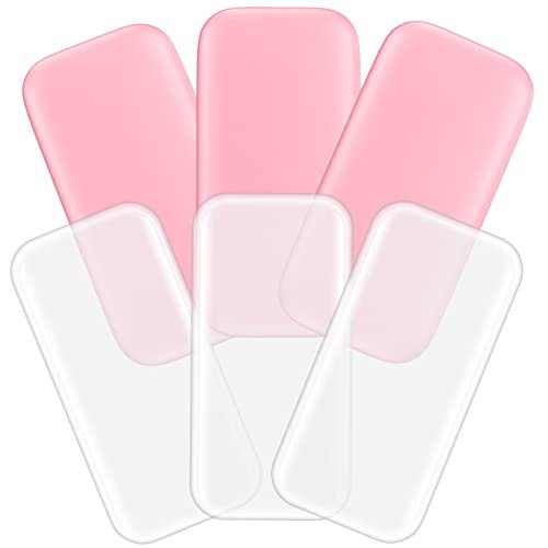 YEAJOIN 6er-Pack Silikon Wimpernaufbewahrungspads für Wimpernverlängerungen, Wiederverwendbare Wimpern-Extensions-Werkzeuge, Transparent und Pink