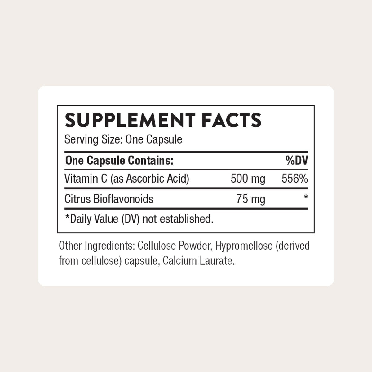 THORNE Vitamin C 500 mg – Mit Citrus-Bioflavonoiden aus Orangen – Unterstützt Immunsystem, Zellenergieproduktion & Kollagenbildung – Drittanbieter-zertifiziert – 90 Portionen