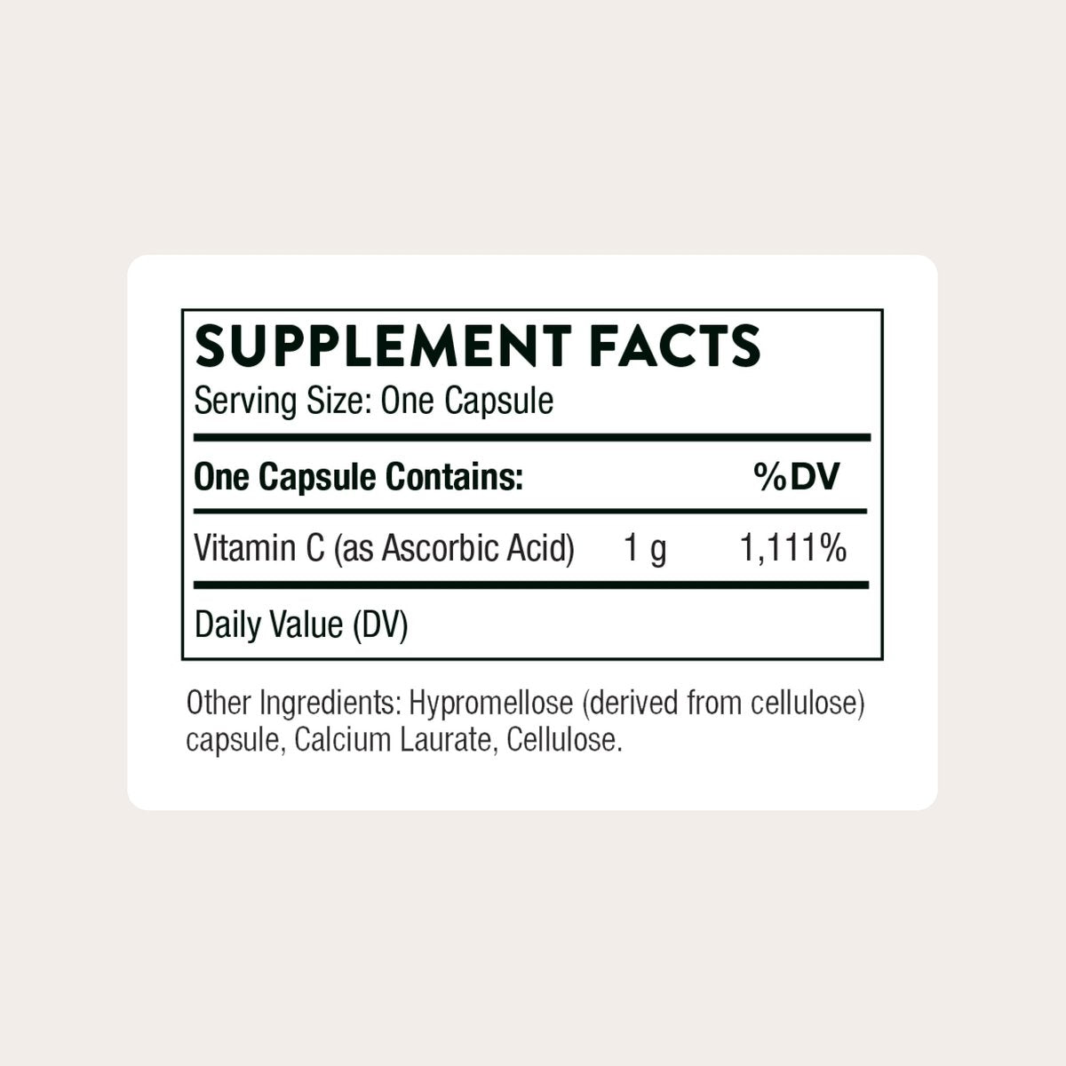 THORNE Vitamin C 1.000 mg – 60 Kapseln – Immunsystem & Kollagenbildung – Antioxidans – glutenfrei, laktosefrei, sojafrei – drittanbieterzertifiziert