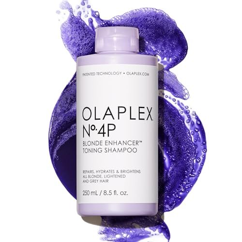 Olaplex Nº.4P Blonde Enhancer Purple Toning Shampoo – Neutralisiert Gelbstich & stärkt das Haar, 250 ml