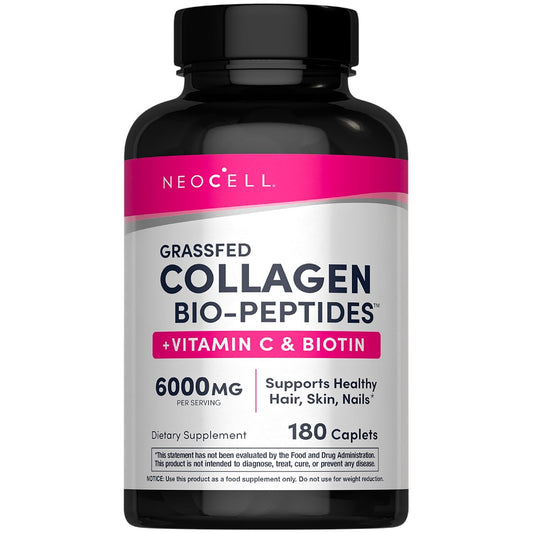 NeoCell Kollagen-Peptide-Tabletten | 180 Tabletten | mit Vitamin C und Biotin | Weidehaltung Rind | Für Haar, Haut & Nägel | Für Frauen und Männer