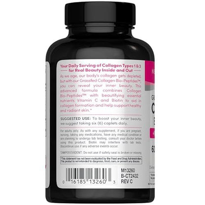 NeoCell Kollagen-Peptide-Tabletten | 180 Tabletten | mit Vitamin C und Biotin | Weidehaltung Rind | Für Haar, Haut & Nägel | Für Frauen und Männer