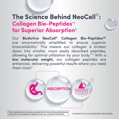 NeoCell Kollagen-Peptide-Tabletten | 180 Tabletten | mit Vitamin C und Biotin | Weidehaltung Rind | Für Haar, Haut & Nägel | Für Frauen und Männer
