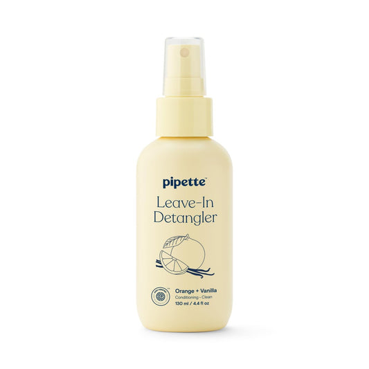 Pipette Leave-In Haar-Entwirrspray für Kinder, 130 ml, Silikonfreies Entwirrspray mit Squalan zur Feuchtigkeitsversorgung aller Haartypen, Kleinkind- und Kinderhaarprodukte, Orangen- und Vanilleduft