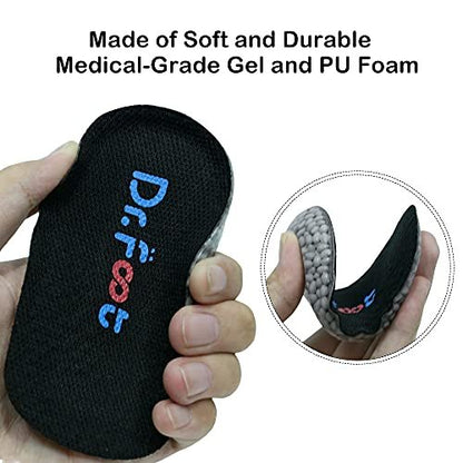 Dr. Foot's Höheneinlagen, Fersenpolster, Fersenerhöhung für Beinlängendifferenzen (3,5 cm Höhe, Schwarz)