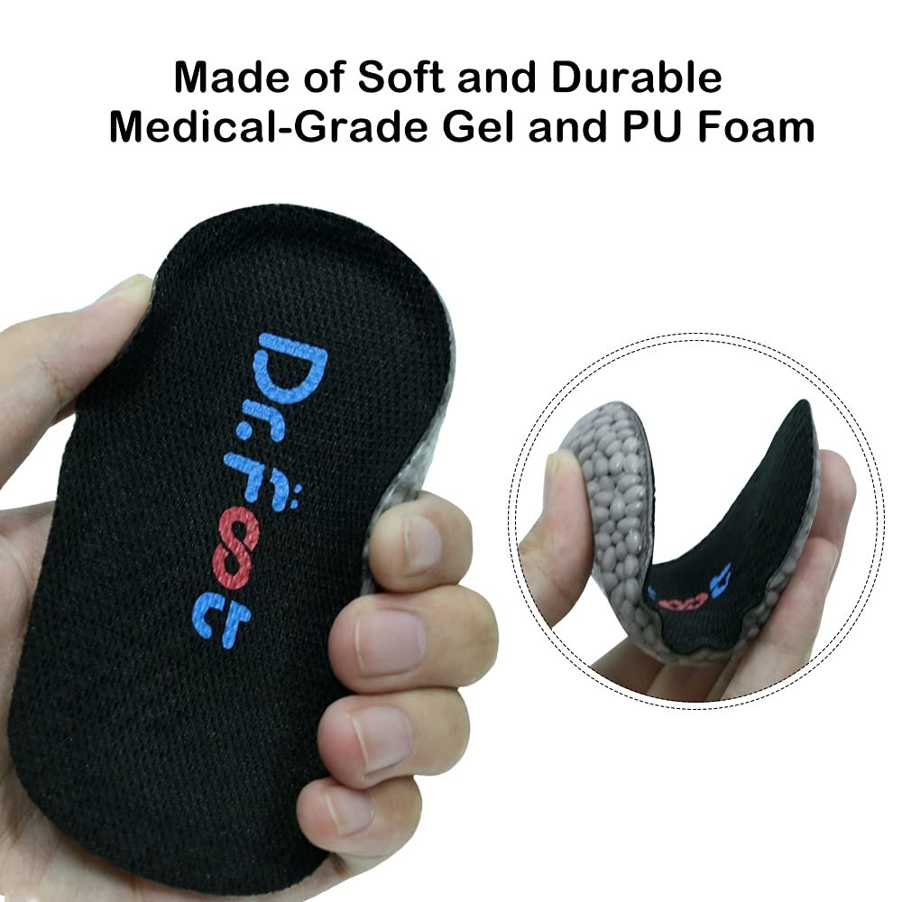Dr. Foot's Höheneinlagen, Fersenpolster, Fersenerhöhung für Beinlängendifferenzen (3,5 cm Höhe, Schwarz)