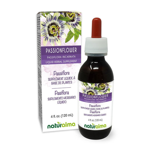 Naturalma Passionsblumenkraut mit Blüten Alkoholfreie Tinktur - 118 ml Flüssigextrakt - Vegan