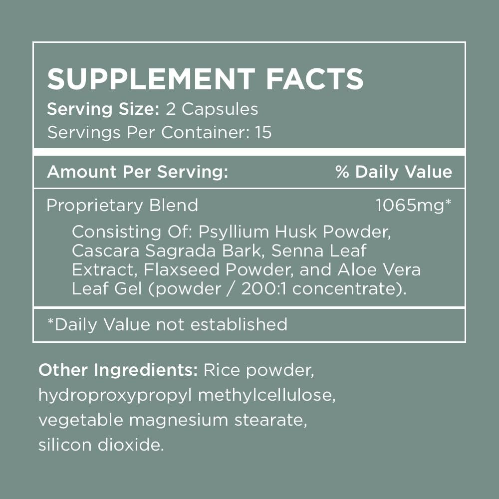 Pure for Men Detox Supplement, Reset | Fördert die Verdauungs- und Darmgesundheit, hilft bei der Entfernung von Giftstoffen und unterstützt das Immunsystem, Darmreinigung | 30 Kapseln