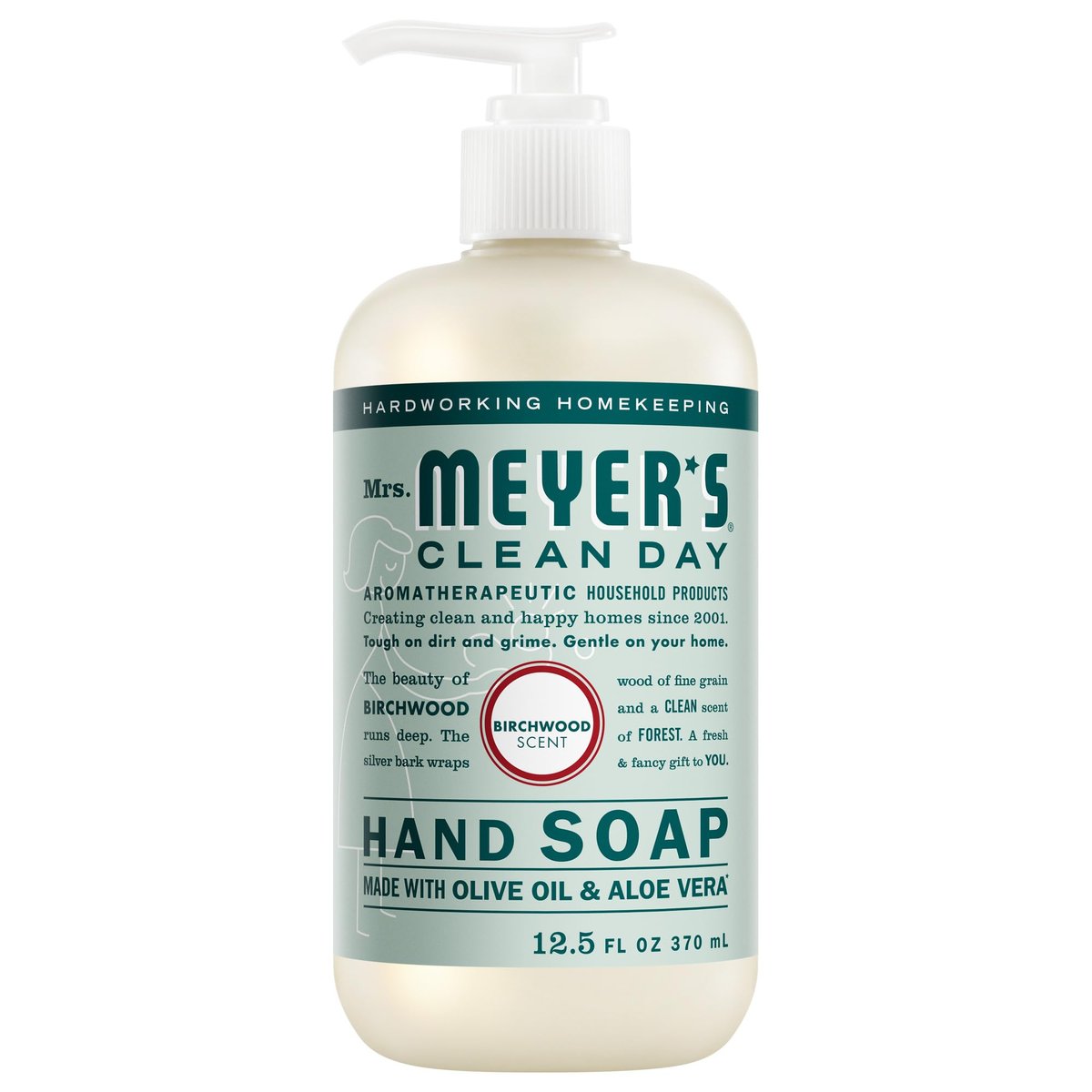 Mrs. Meyer's Clean Day Flüssigseife, Birkenholzduft, 12,5 Fl Oz Flasche