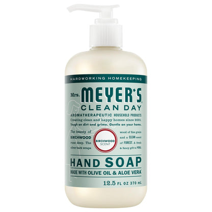 Mrs. Meyer's Clean Day Flüssigseife, Birkenholzduft, 12,5 Fl Oz Flasche