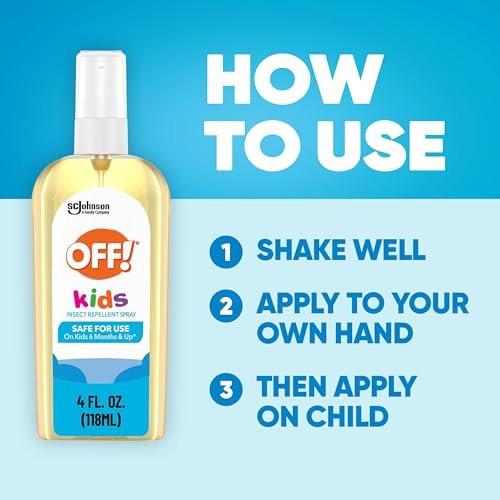 OFF! Kids Mücken- und Zeckenspray, botanisch inspiriert, sicher für Kinder, 118 ml