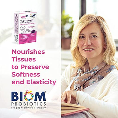 VagiBiom Lactobacillus Zäpfchen: Mikrobiom-Flora-Gleichgewicht und Geruchskontrolle; Nährt und pflegt gesunde Flora; Parabenfrei, konservierungsmittelfrei