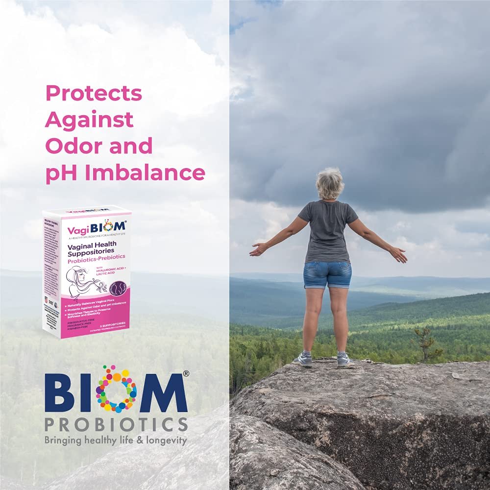 VagiBiom Lactobacillus Zäpfchen: Mikrobiom-Flora-Gleichgewicht und Geruchskontrolle; Nährt und pflegt gesunde Flora; Parabenfrei, konservierungsmittelfrei