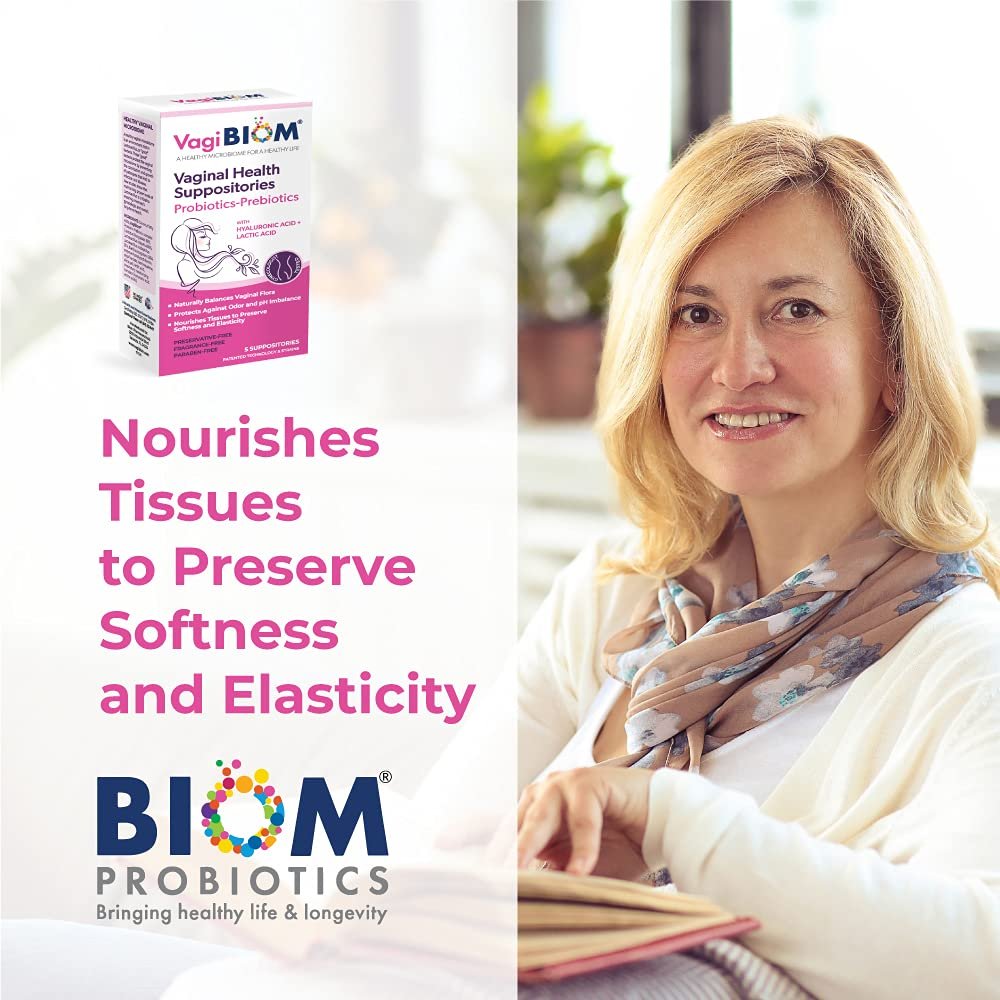 VagiBiom Lactobacillus Zäpfchen: Mikrobiom-Flora-Gleichgewicht und Geruchskontrolle; Nährt und pflegt gesunde Flora; Parabenfrei, konservierungsmittelfrei