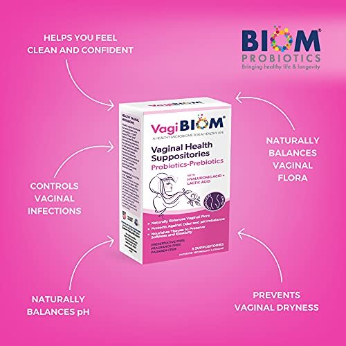 VagiBiom Lactobacillus Zäpfchen: Mikrobiom-Flora-Gleichgewicht und Geruchskontrolle; Nährt und pflegt gesunde Flora; Parabenfrei, konservierungsmittelfrei