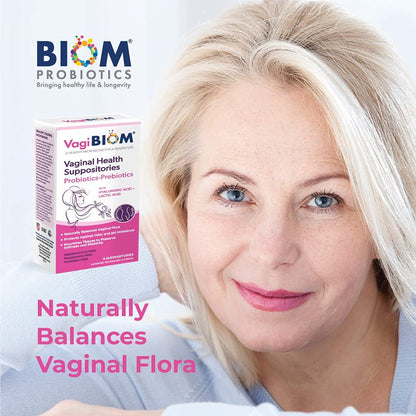 VagiBiom Lactobacillus Zäpfchen: Mikrobiom-Flora-Gleichgewicht und Geruchskontrolle; Nährt und pflegt gesunde Flora; Parabenfrei, konservierungsmittelfrei