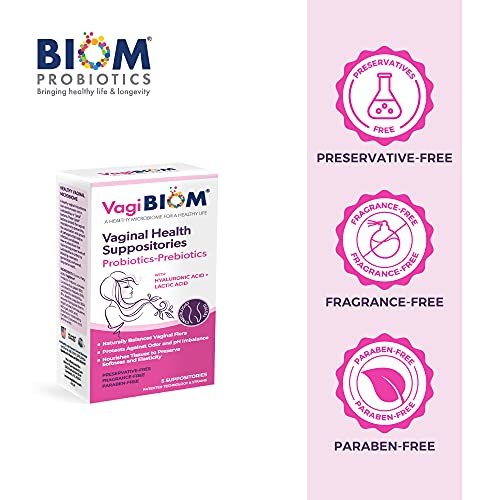 VagiBiom Lactobacillus Zäpfchen: Mikrobiom-Flora-Gleichgewicht und Geruchskontrolle; Nährt und pflegt gesunde Flora; Parabenfrei, konservierungsmittelfrei