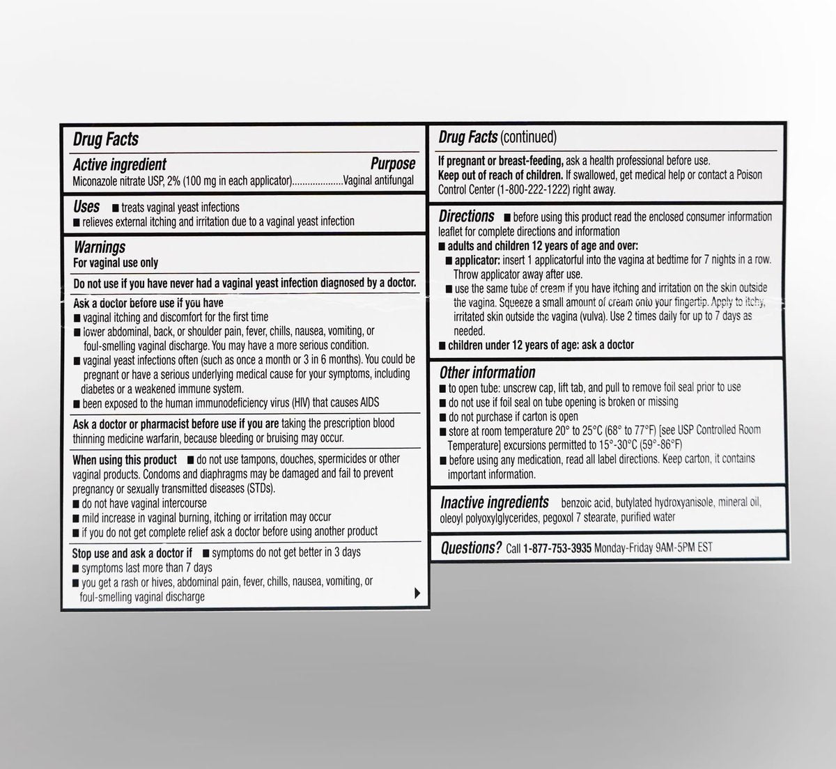 h2 pharma Miconazol 7 - Miconazol-Nitrat Creme, USP 2%, 45 g Tube