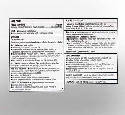 h2 pharma Miconazol 7 - Miconazol-Nitrat Creme, USP 2%, 45 g Tube