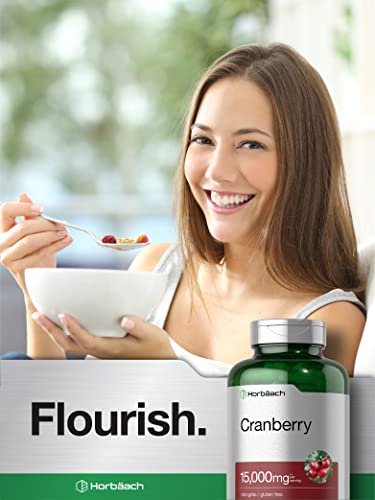 Horbäach Cranberry Kapseln + Vitamin C | 250 Kapseln | Nicht-GVO & glutenfrei | Konzentrat Extrakt