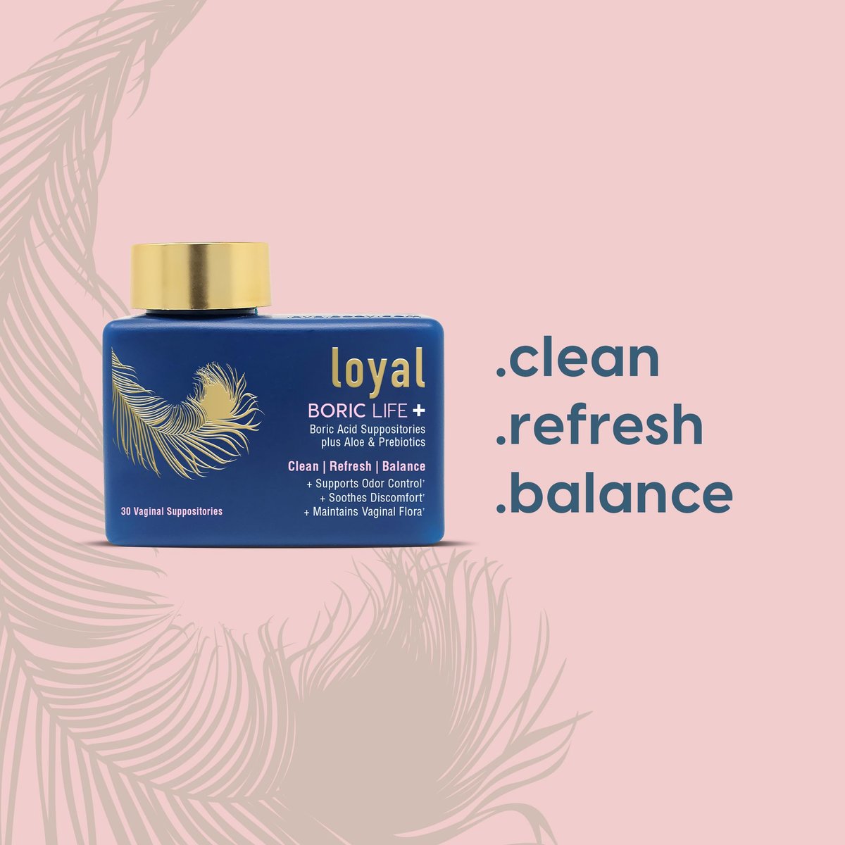 Loyal Boric Life Plus - Borsäure-Zäpfchen mit Aloe & FOS - Unterstützt Geruchskontrolle - Lindert Beschwerden - Erhält die intime Flora - Hergestellt in den USA (30 Stück)