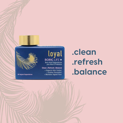 Loyal Boric Life Plus - Borsäure-Zäpfchen mit Aloe & FOS - Unterstützt Geruchskontrolle - Lindert Beschwerden - Erhält die intime Flora - Hergestellt in den USA (30 Stück)