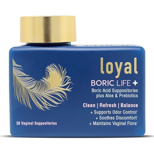 Loyal Boric Life Plus - Borsäure-Zäpfchen mit Aloe & FOS - Unterstützt Geruchskontrolle - Lindert Beschwerden - Erhält die intime Flora - Hergestellt in den USA (30 Stück)