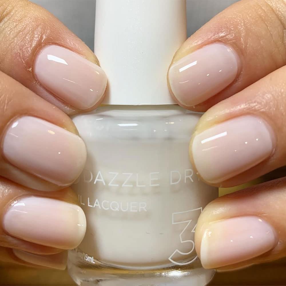 Dazzle Dry Nagellack (Schritt 3) – Fine China – Ein schlichter, milchiger Weißton – Sauber und elegant (0,5 fl oz)